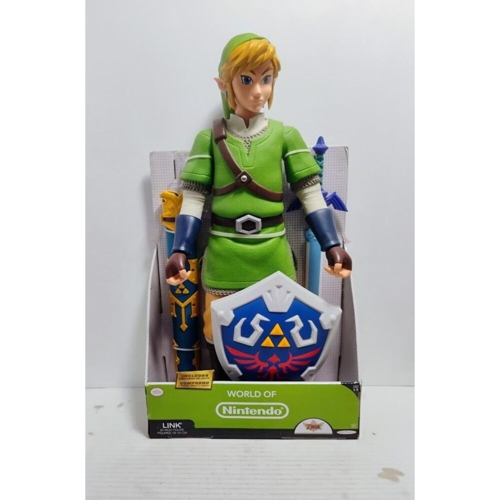 2015 JAKKS PACIFIC WORLD OF NINTENDO THE LEGEND OF ZELDA LINK 20” FIGURE NIB